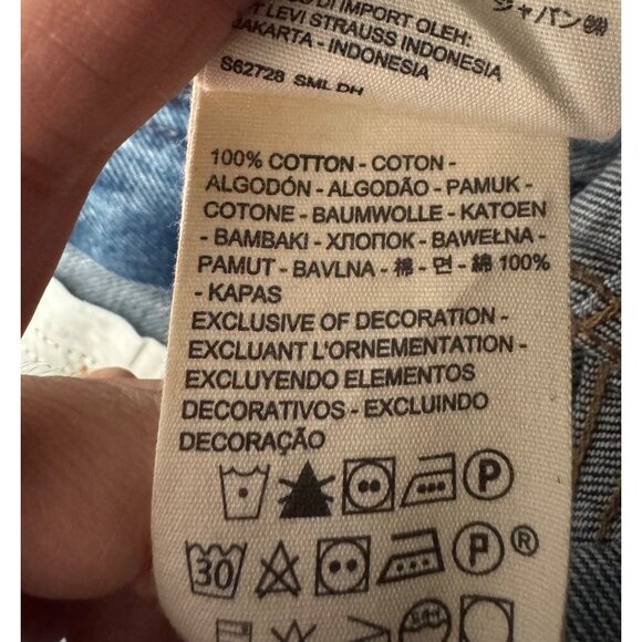 Levis women's‎ XL straight wide leg jeans blue 90s boho - Picture 7 of 7